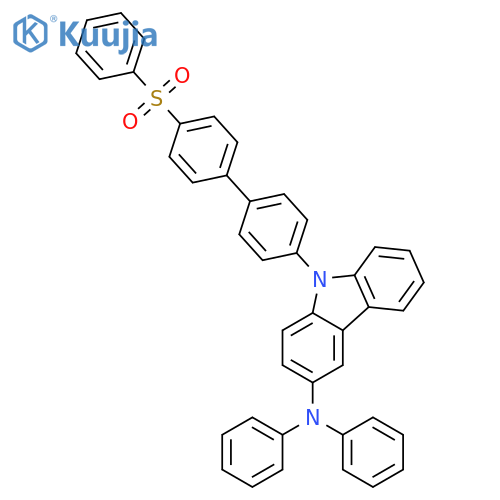 9H-Carbazol-3-amine, N,N-diphenyl-9-[4'-(phenylsulfonyl)[1,1'-biphenyl]-4-yl]- structure