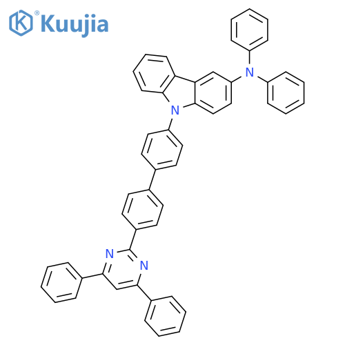 9H-Carbazol-3-amine, 9-[4'-(4,6-diphenyl-2-pyrimidinyl)[1,1'-biphenyl]-4-yl]-N,N-diphenyl- structure
