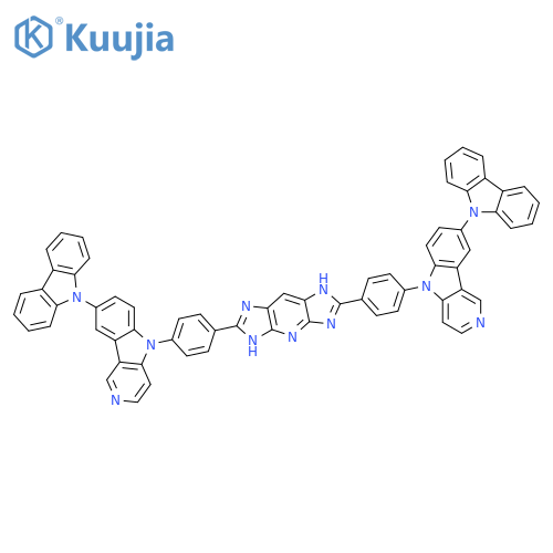 5H-Pyrido[4,3-b]indole, 5,5'-[(3,5-dihydrodiimidazo[4,5-b:4',5'-e]pyridine-2,6-diyl)di-4,1-phenylene]bis[8-(9H-carbazol-9-yl)- structure