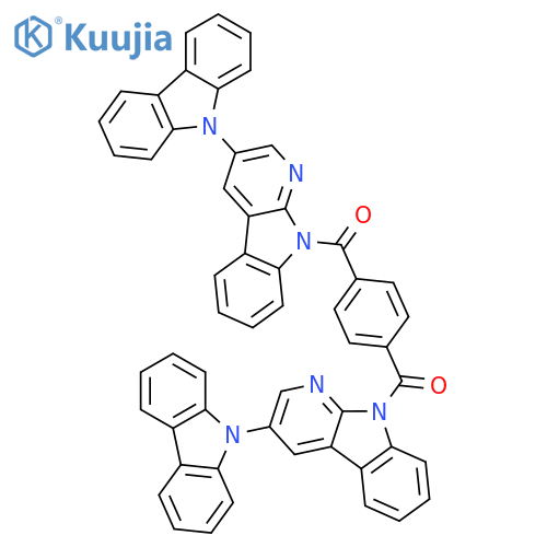 Methanone, 1,1'-(1,4-phenylene)bis[1-[3-(9H-carbazol-9-yl)-9H-pyrido[2,3-b]indol-9-yl]- structure