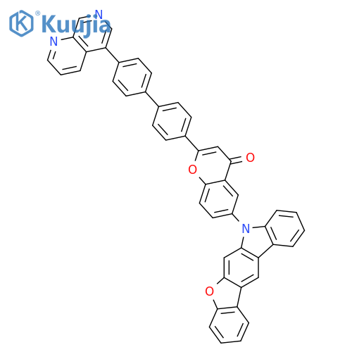 4H-1-Benzopyran-4-one, 6-(7H-benzofuro[2,3-b]carbazol-7-yl)-2-[4'-(1,7-naphthyridin-5-yl)[1,1'-biphenyl]-4-yl]- structure