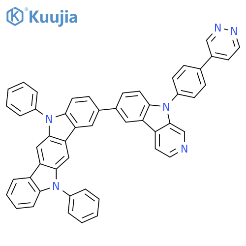 Indolo[3,2-b]carbazole, 5,11-dihydro-5,11-diphenyl-2-[9-[4-(4-pyridazinyl)phenyl]-9H-pyrido[3,4-b]indol-6-yl]- structure