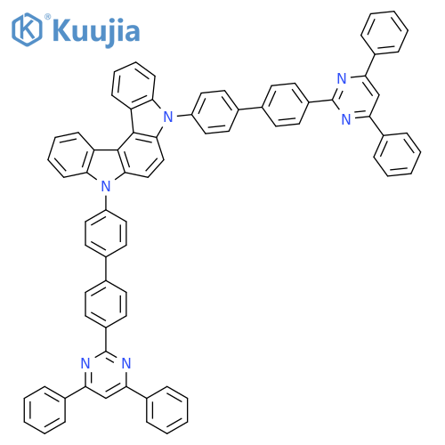 Indolo[2,3-c]carbazole, 5,8-bis[4'-(4,6-diphenyl-2-pyrimidinyl)[1,1'-biphenyl]-4-yl]-5,8-dihydro- structure