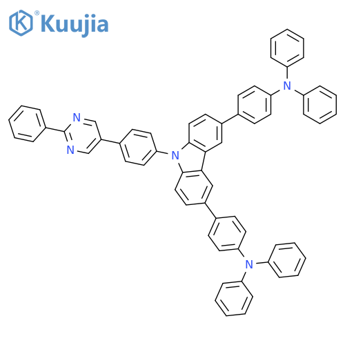 Benzenamine, 4,4'-[9-[4-(2-phenyl-5-pyrimidinyl)phenyl]-9H-carbazole-3,6-diyl]bis[N,N-diphenyl- structure