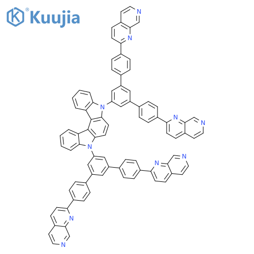Indolo[2,3-c]carbazole, 5,8-bis(4,4''-di-1,7-naphthyridin-2-yl[1,1':3',1''-terphenyl]-5'-yl)-5,8-dihydro- structure