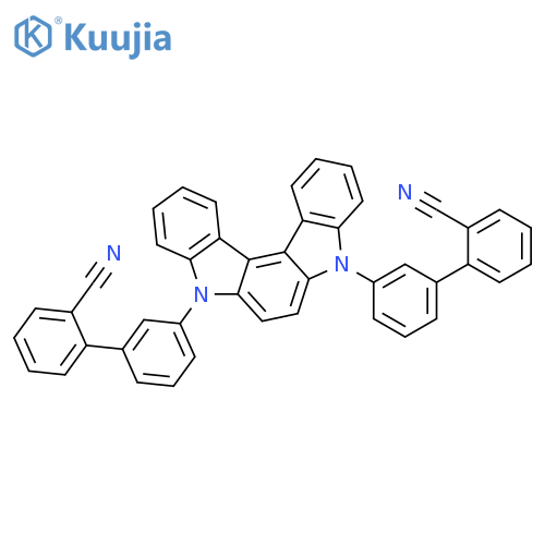 [1,1'-Biphenyl]-2-carbonitrile, 3'-[8-(2'-cyano[1,1'-biphenyl]-3-yl)indolo[2,3-c]carbazol-5(8H)-yl]- structure