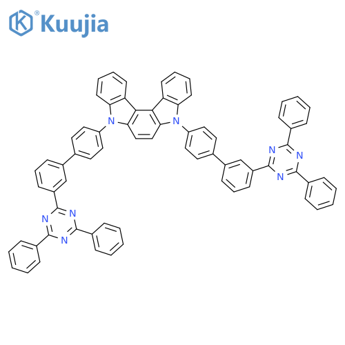 Indolo[2,3-c]carbazole, 5,8-bis[3'-(4,6-diphenyl-1,3,5-triazin-2-yl)[1,1'-biphenyl]-4-yl]-5,8-dihydro- structure