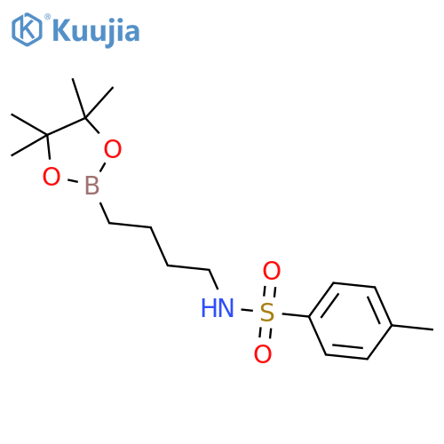 Benzenesulfonamide, 4-methyl-N-[4-(4,4,5,5-tetramethyl-1,3,2-dioxaborolan-2-yl)butyl]- structure
