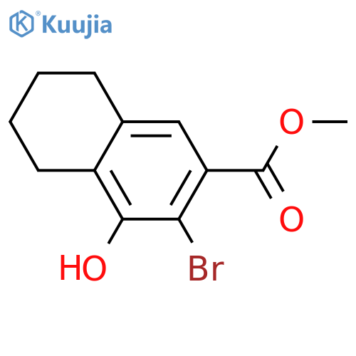 Methyl 3-bromo-4-hydroxy-5,6,7,8-tetrahydronaphthalene-2-carboxylate structure