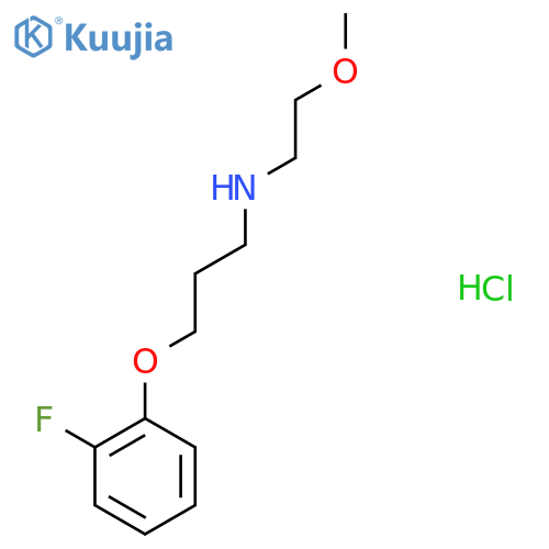 3-(2-fluorophenoxy)-N-(2-methoxyethyl)propan-1-amine hydrochloride structure
