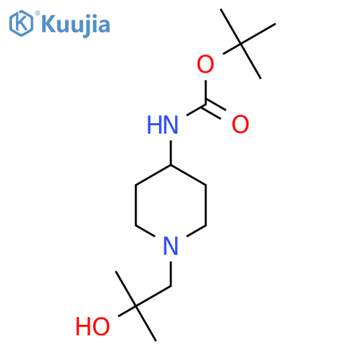 tert-butyl N-[1-(2-hydroxy-2-methylpropyl)piperidin-4-yl]carbamate structure