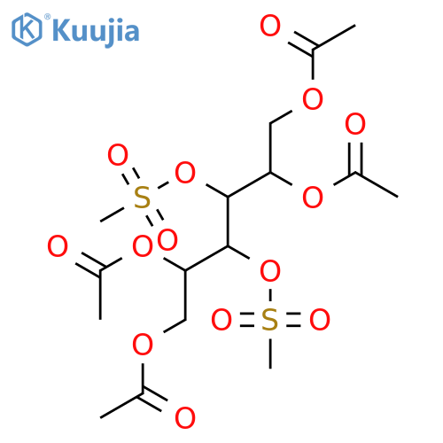 D-Mannitol,1,2,5,6-tetraacetate 3,4-dimethanesulfonate structure