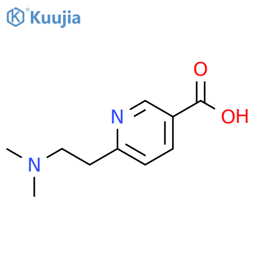 6-2-(dimethylamino)ethylpyridine-3-carboxylic acid structure