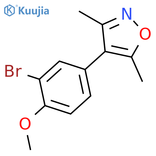 Isoxazole, 4-(3-bromo-4-methoxyphenyl)-3,5-dimethyl- structure
