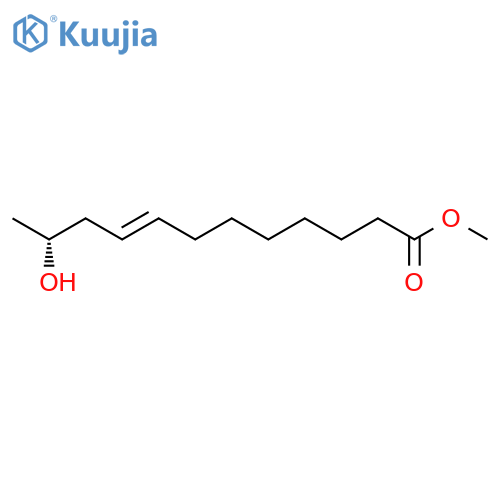 8-DODECENOIC ACID, 11-HYDROXY-, METHYL ESTER, (11R)- structure
