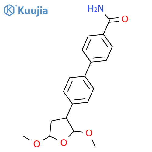 [1,1'-Biphenyl]-4-carboxamide, 4'-(tetrahydro-2,5-dimethoxy-3-furanyl)- structure