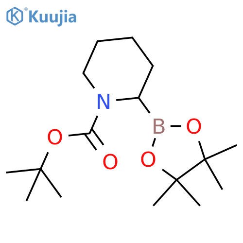 tert-butyl 2-(tetramethyl-1,3,2-dioxaborolan-2-yl)piperidine-1-carboxylate structure