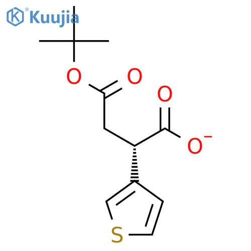 Butanedioic acid, 3-thienyl-, 4-(1,1-dimethylethyl) ester, (2S)- structure