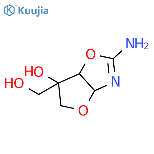 Furo[2,3-d]oxazole-6-methanol, 2-amino-3a,5,6,6a-tetrahydro-6-hydroxy-, (3aR,6R,6aS)-rel- structure