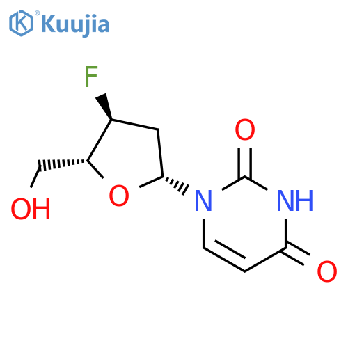 5-(2,4-Dioxo-1,2,3,4-tetrahydropyrimidine)-3-fluoro-2-hydroxymethyltetrahydrofuran structure