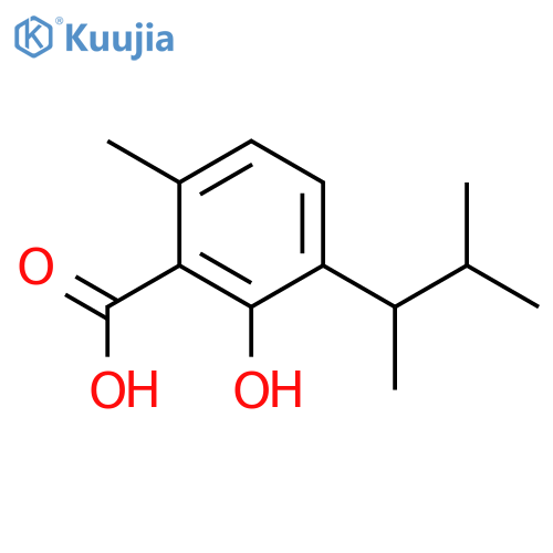 2-hydroxy-6-methyl-3-(3-methylbutan-2-yl)benzoic acid structure