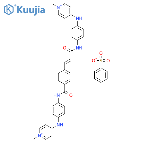 4-methylbenzenesulfonate;4-[(e)-3-[4-[(1-methylpyridin-1-ium-4-yl)amino]anilino]-3-oxoprop-1-enyl]-n-[4-[(1-methylpyridin-1-ium-4-yl)amino]phenyl]benzamide structure