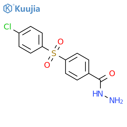 Benzoic acid, 4-[(4-chlorophenyl)sulfonyl]-, hydrazide structure