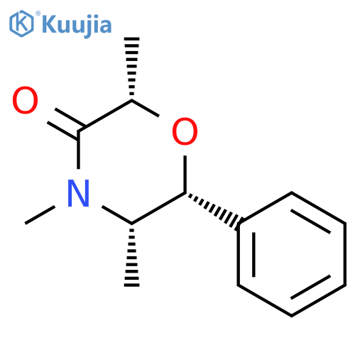 3-Morpholinone, 2,4,5-trimethyl-6-phenyl-, (2S,5S,6R)- structure