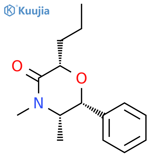 3-Morpholinone, 4,5-dimethyl-6-phenyl-2-propyl-, (2S,5S,6R)- structure