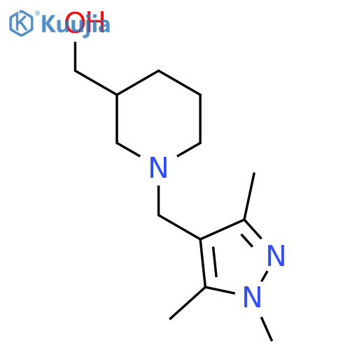 (1-((1,3,5-Trimethyl-1H-pyrazol-4-yl)methyl)piperidin-3-yl)methanol structure
