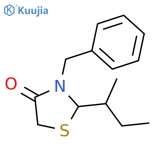 4-Thiazolidinone, 2-(1-methylpropyl)-3-(phenylmethyl)- structure