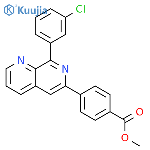 Benzoic acid, 4-[8-(3-chlorophenyl)-1,7-naphthyridin-6-yl]-, methyl ester structure
