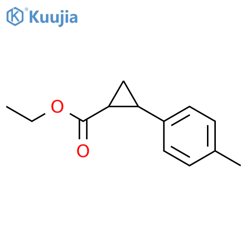 Cyclopropanecarboxylic acid, 2-(4-methylphenyl)-, ethyl ester, (1R,2R)- structure