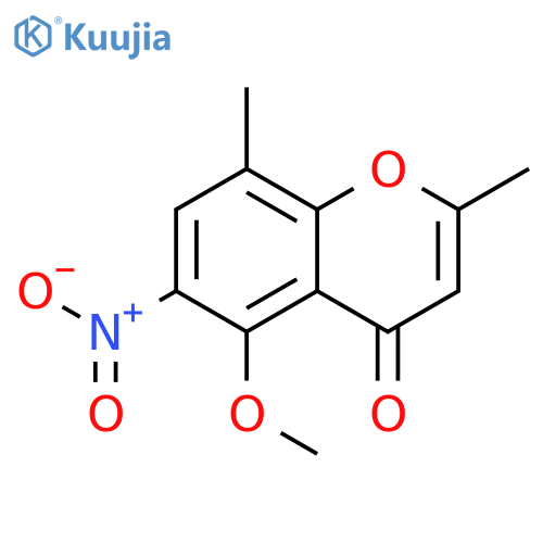 4H-1-Benzopyran-4-one, 5-methoxy-2,8-dimethyl-6-nitro- structure