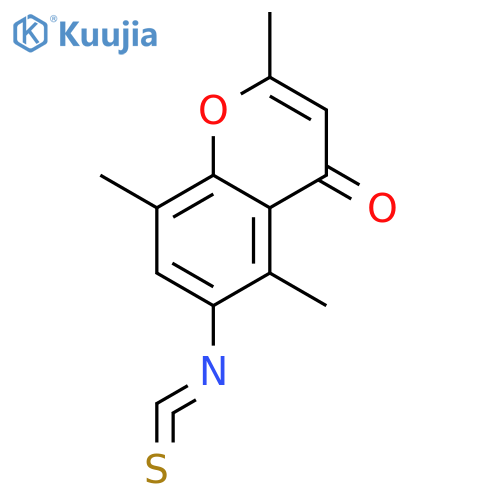 4H-1-Benzopyran-4-one, 6-isothiocyanato-2,5,8-trimethyl- structure