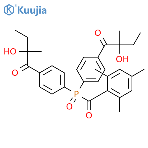 1-Butanone, 1,1'-[[(2,4,6-trimethylbenzoyl)phosphinylidene]di-4,1-phenylene]bis[2-hydroxy-2-methyl- structure