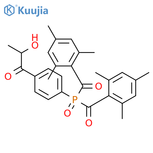 1-Propanone, 1-[4-[bis(2,4,6-trimethylbenzoyl)phosphinyl]phenyl]-2-hydroxy- structure