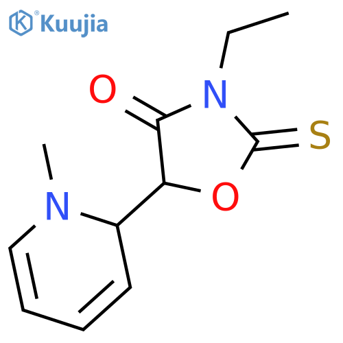 4-Oxazolidinone, 5-(1,2-dihydro-1-methyl-2-pyridinyl)-3-ethyl-2-thioxo- structure