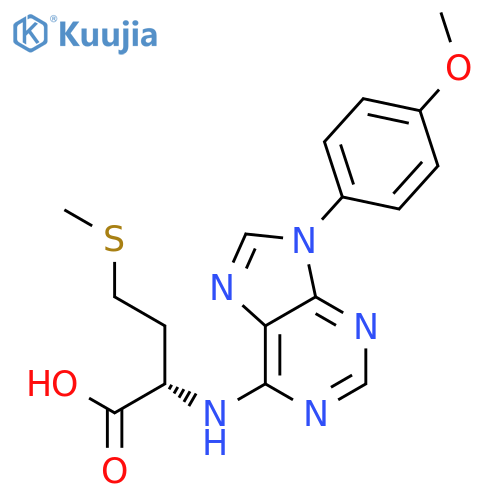 L-Methionine, N-[9-(4-methoxyphenyl)-9H-purin-6-yl]- structure