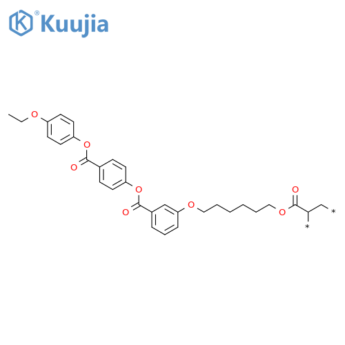 Poly[1-[[[6-[3-[[4-[(4-ethoxyphenoxy)carbonyl]phenoxy]carbonyl]phenoxy]hexyl]oxy]carbonyl]-1,2-ethanediyl] structure