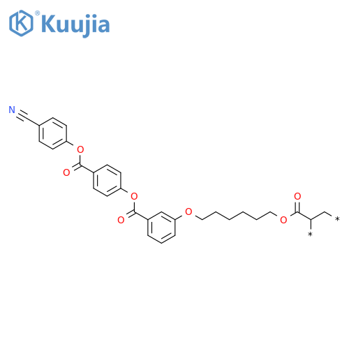 Poly[1-[[[6-[3-[[4-[(4-cyanophenoxy)carbonyl]phenoxy]carbonyl]phenoxy]hexyl]oxy]carbonyl]-1,2-ethanediyl] structure