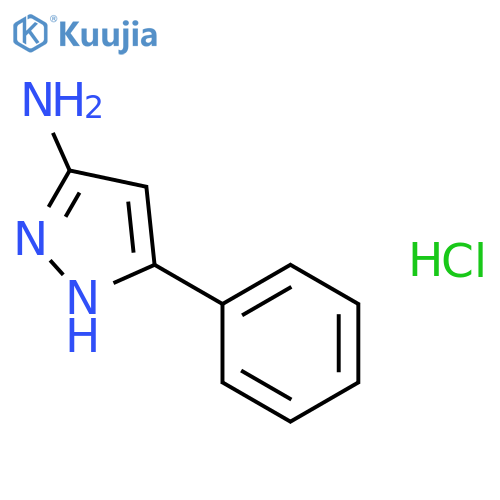 1H-Pyrazol-3-amine,5-phenyl-, hydrochloride (1:1) structure
