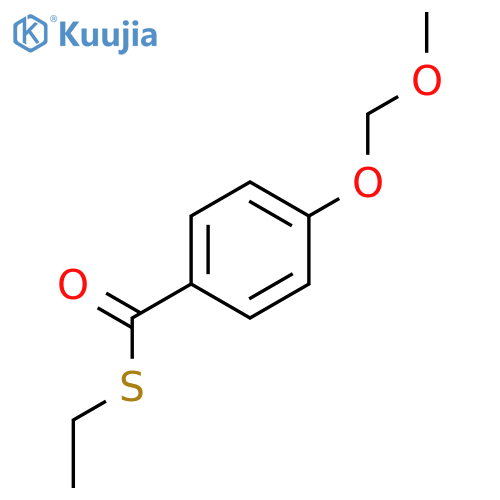 Benzenecarbothioic acid, 4-(methoxymethoxy)-, S-ethyl ester structure