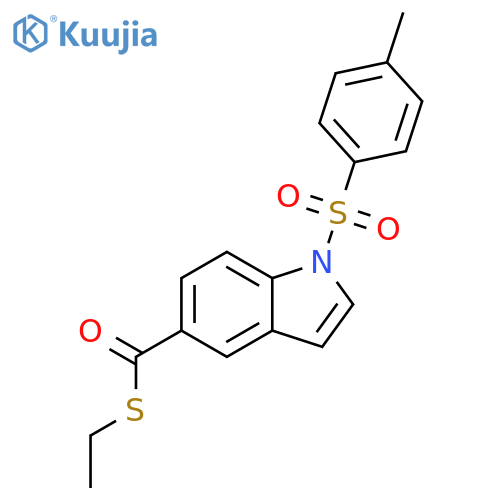 1H-Indole-5-carbothioic acid, 1-[(4-methylphenyl)sulfonyl]-, S-ethyl ester structure