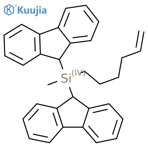 Bis(fluoren-9-yl)-(5-hexen-1-yl)(methyl)silane structure