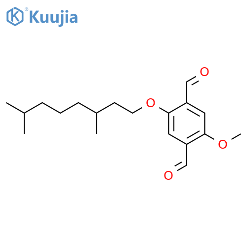1,4-Benzenedicarboxaldehyde,2-[(3,7-dimethyloctyl)oxy]-5-methoxy- structure