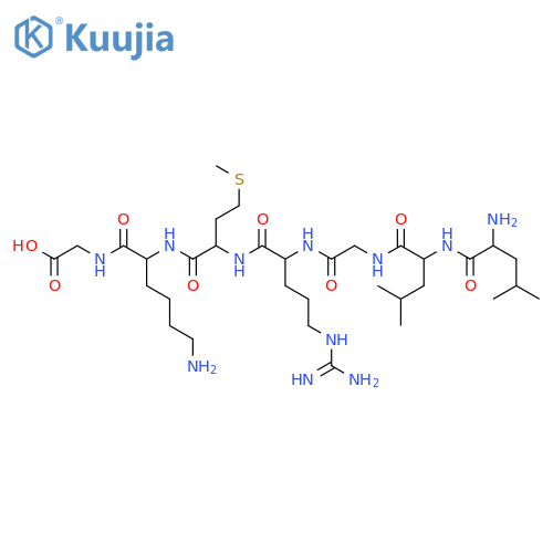 Glycine, L-leucyl-L-leucylglycyl-L-arginyl-L-methionyl-L-lysyl- structure