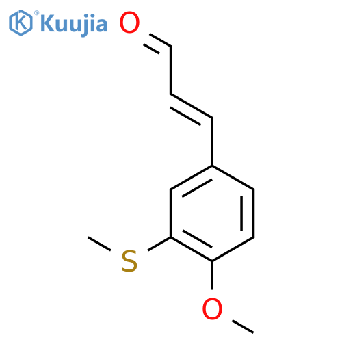 2-Propenal, 3-[4-methoxy-3-(methylthio)phenyl]- structure