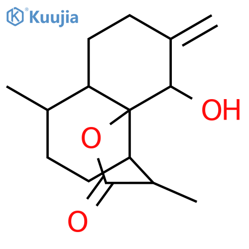 2H-Naphtho[8a,1-b]furan-2-one,decahydro- 10-hydroxy-3,6-dimethyl-9-methylene-,(3R,- 3aS,6R,6aS,10S,10aS)- structure