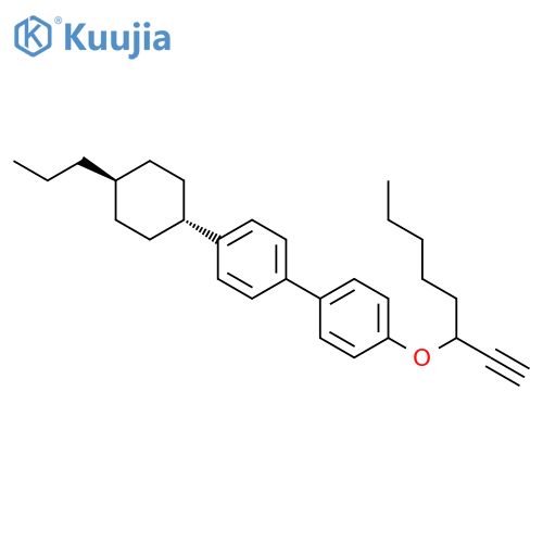 1,1'-Biphenyl, 4-[(1-ethynylhexyl)oxy]-4'-(trans-4-propylcyclohexyl)- structure